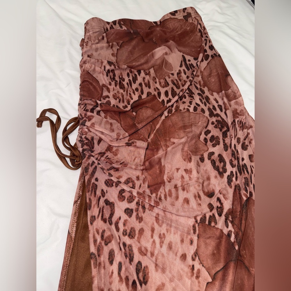 Brown Floral Maxi Skirt - never worn - Picture 7 of 7